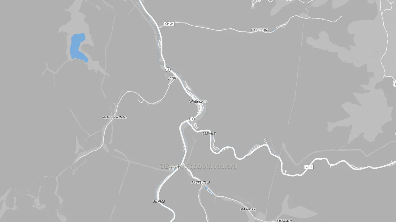 Transit Grade map of 25209, WV