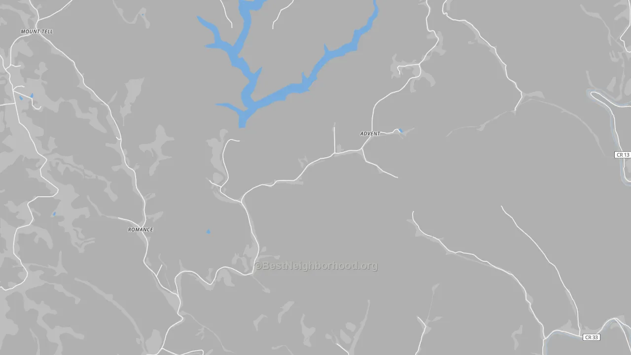 Transit Grade map of 25231, WV