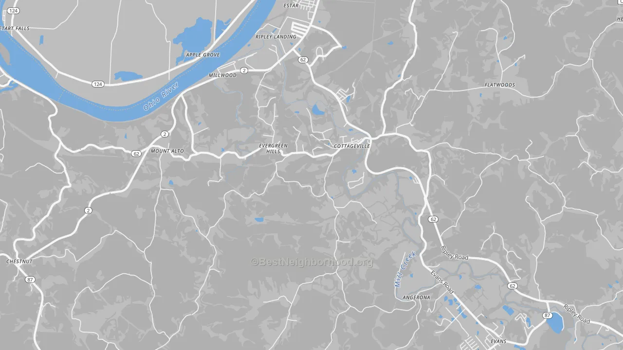 Transit Grade map of 25239, WV