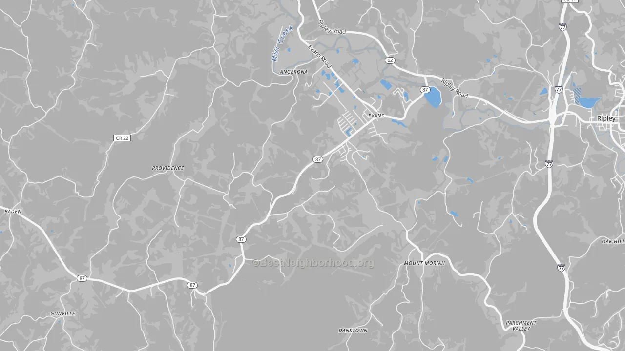 Transit Grade map of 25241, WV