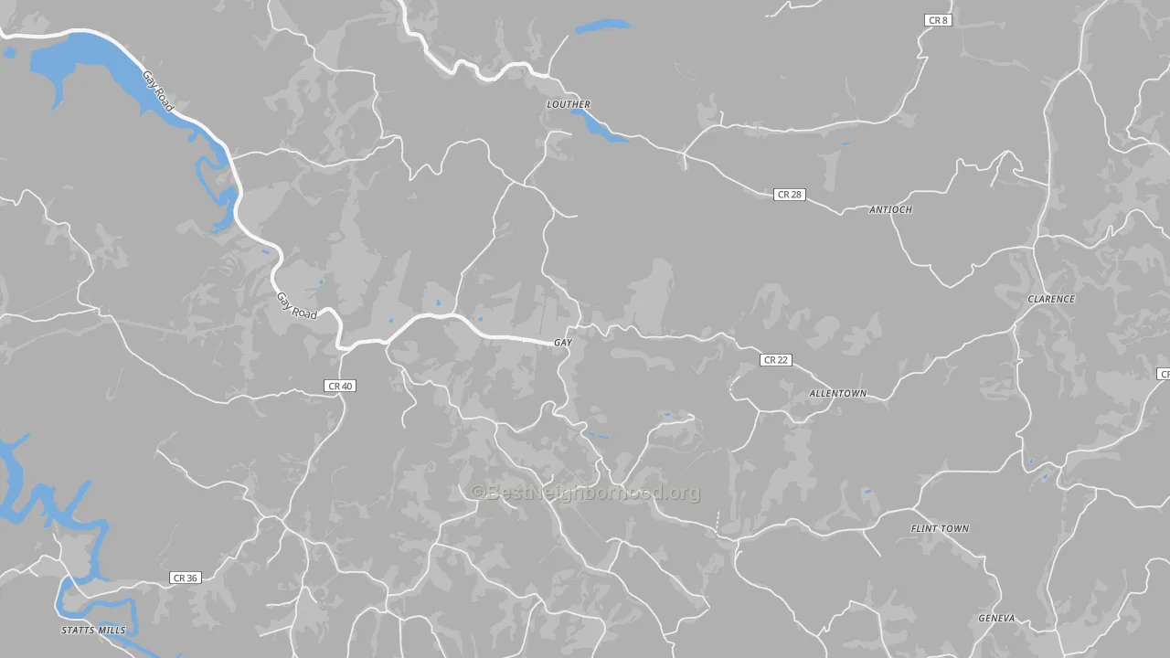 Transit Grade map of 25244, WV