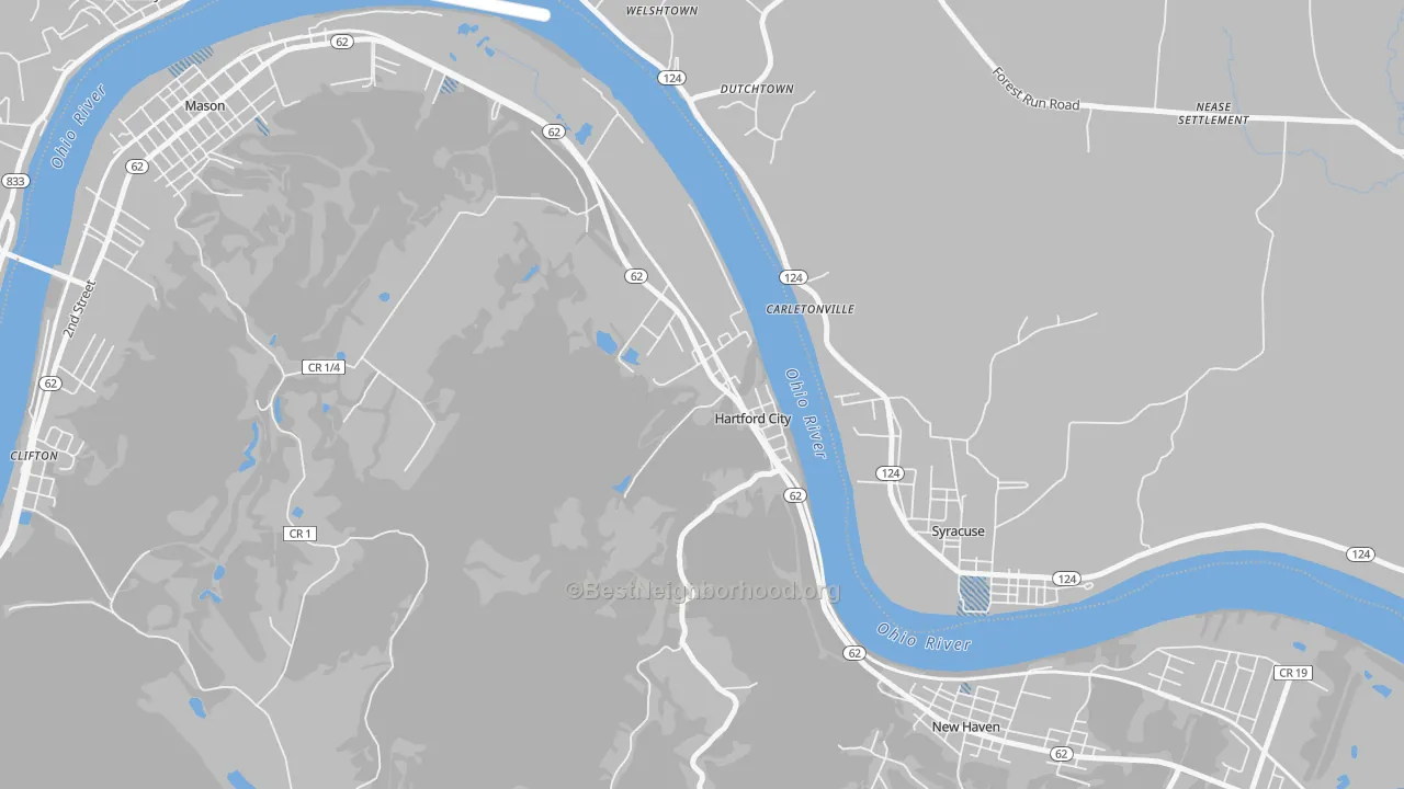 Transit Grade map of 25247, WV