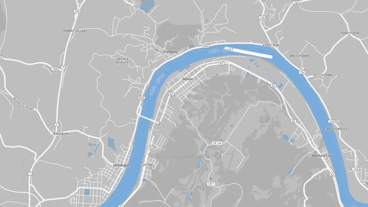 Transit Grade map of 25260, WV