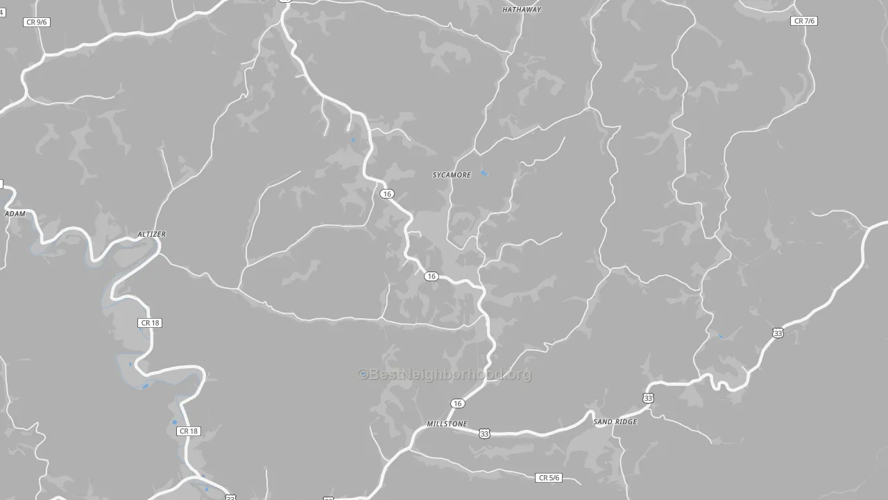 Transit Grade map of 25261, WV