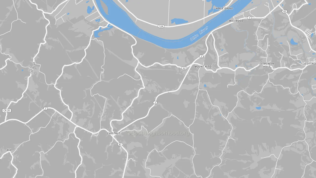 Transit Grade map of 25264, WV