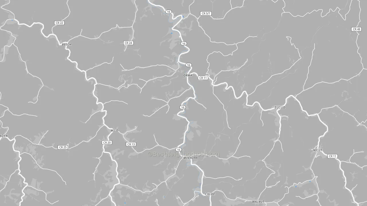 Transit Grade map of 25268, WV