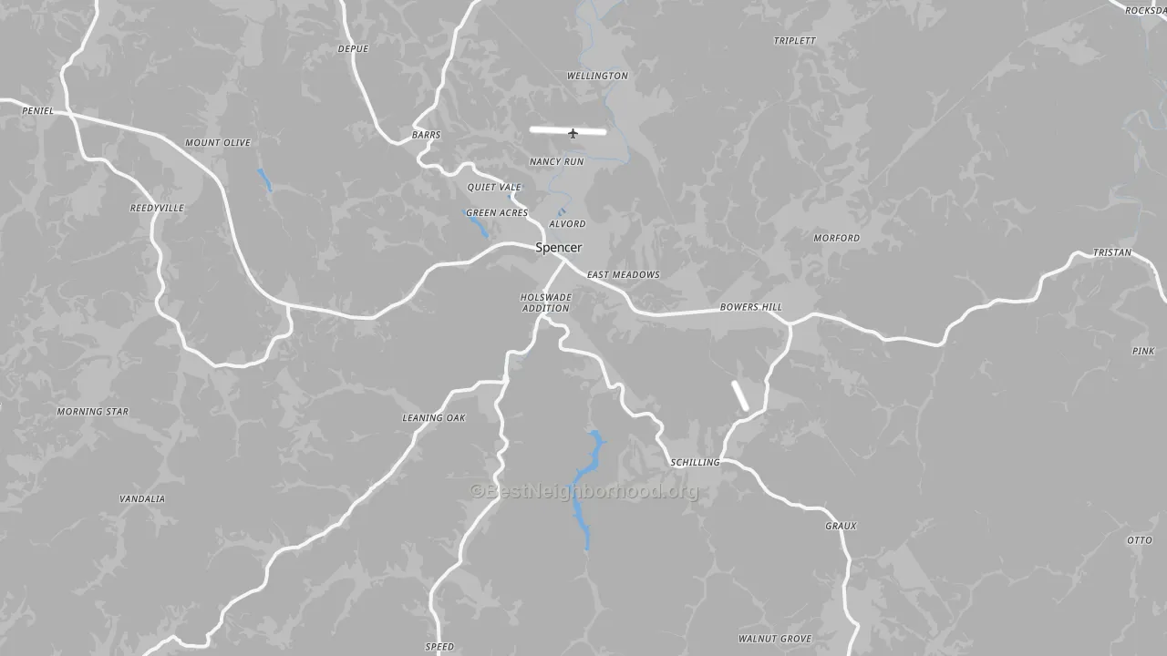 Transit Grade map of 25276, WV