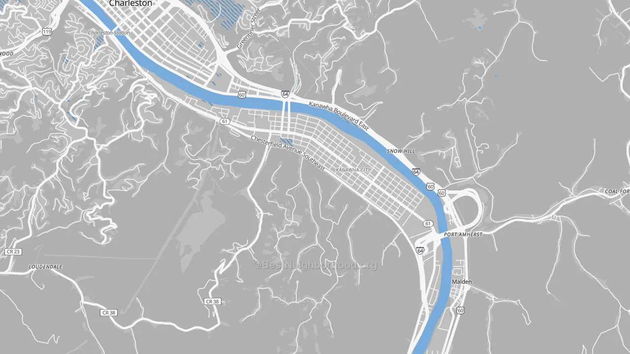 Transit Grade map of 25304, WV