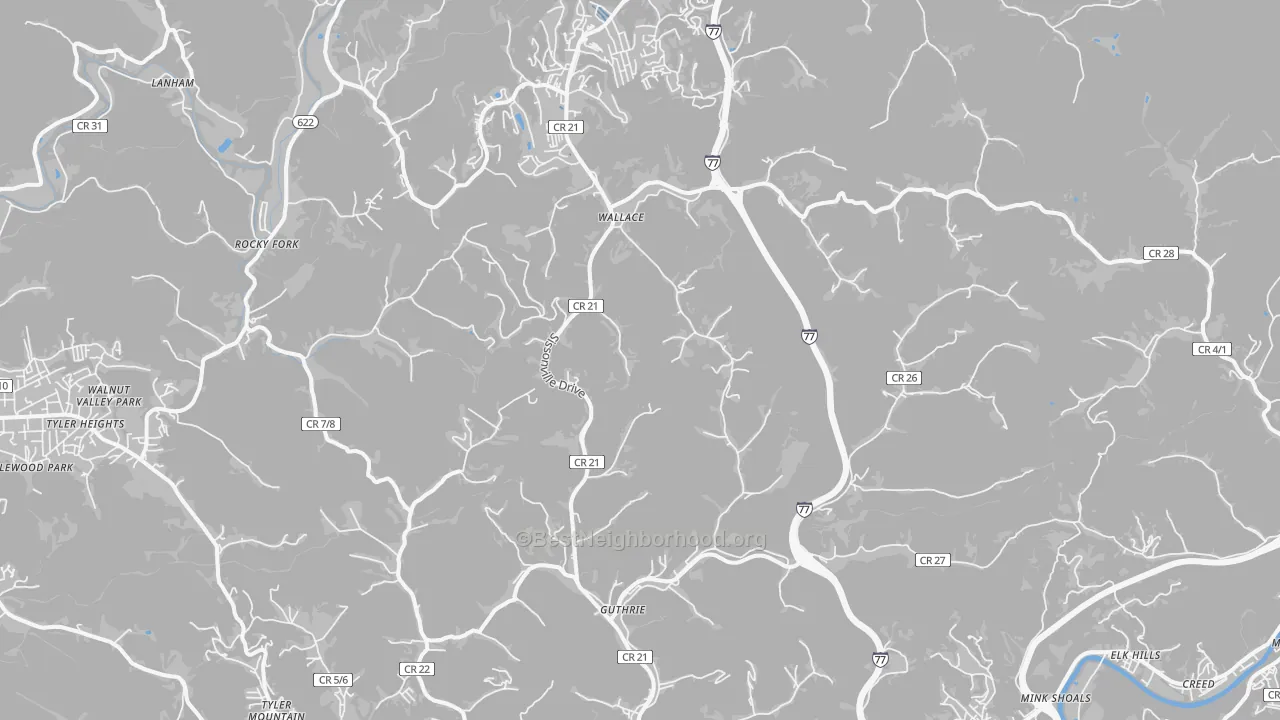 Transit Grade map of 25312, WV