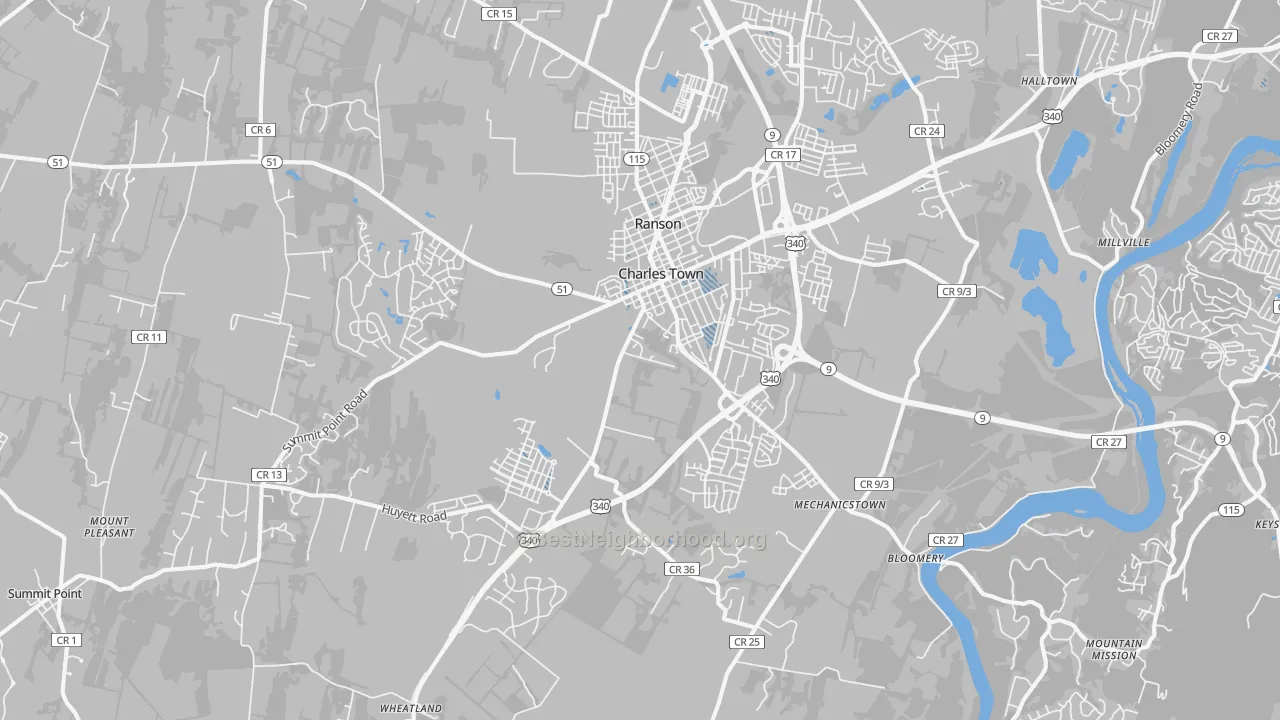 Transit Grade map of 25414, WV