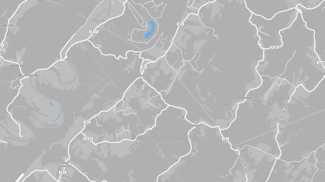 Transit Grade map of 25437, WV