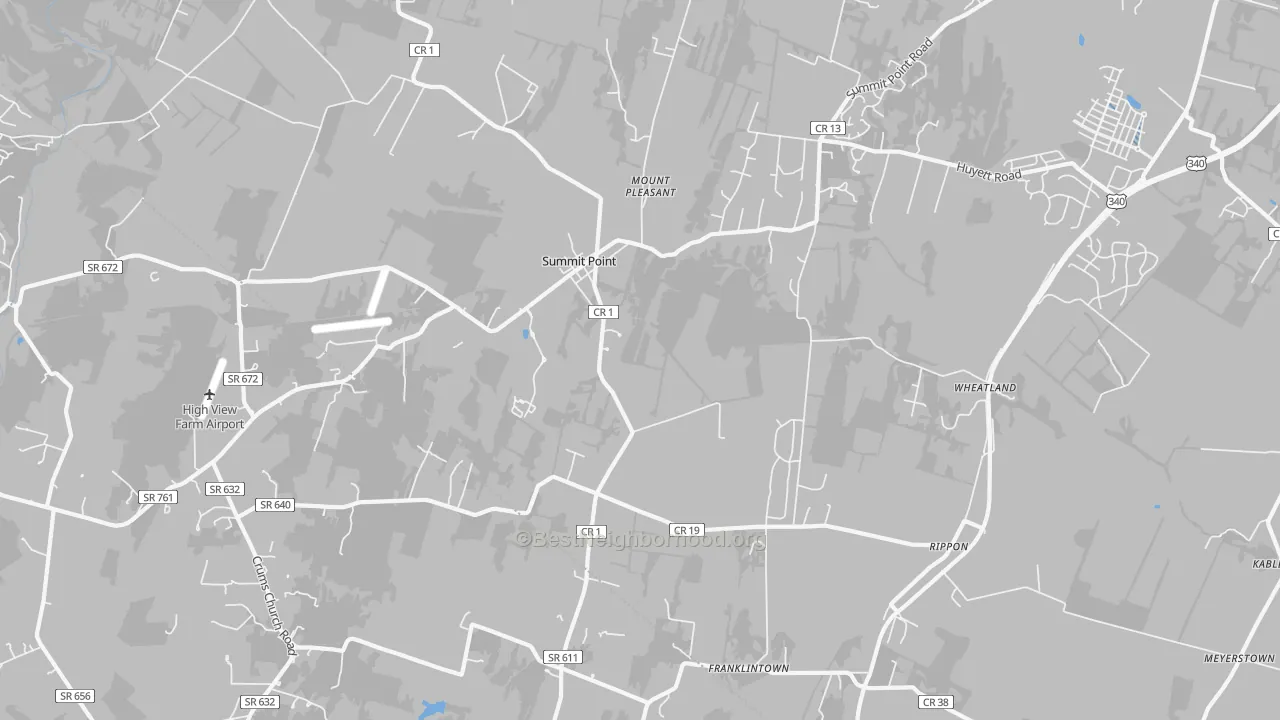 Transit Grade map of 25446, WV