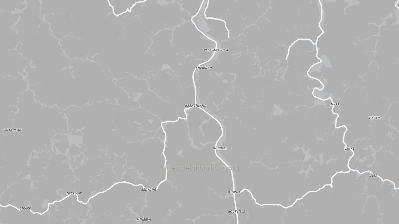 Transit Grade map of 25506, WV