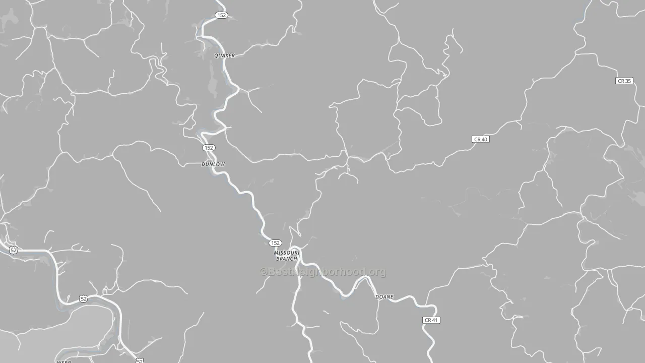 Transit Grade map of 25511, WV