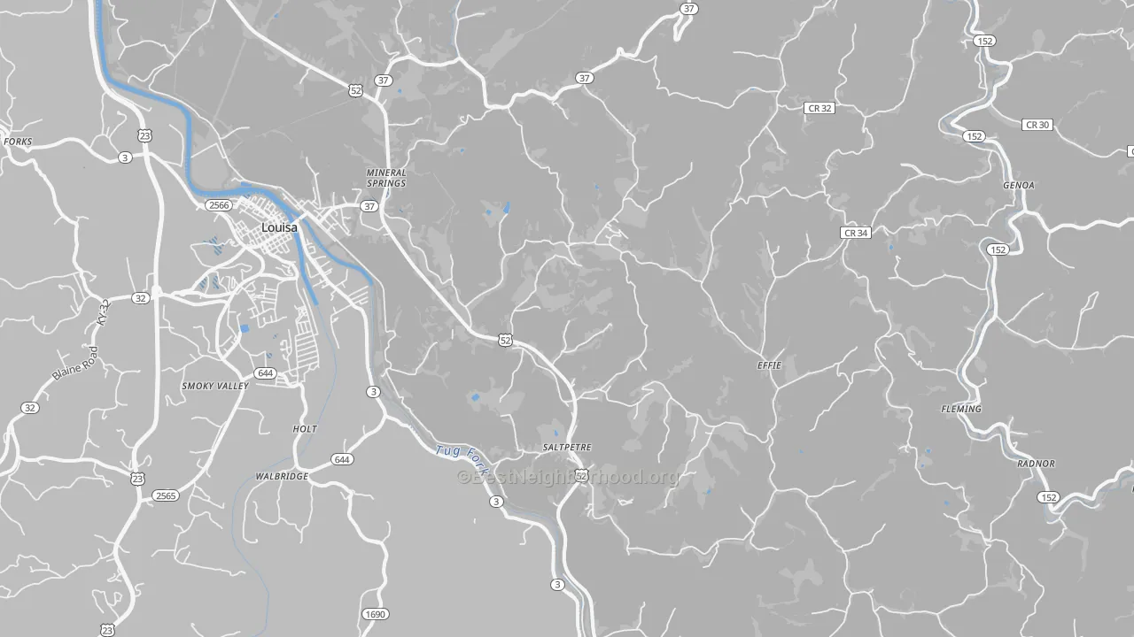 Transit Grade map of 25514, WV