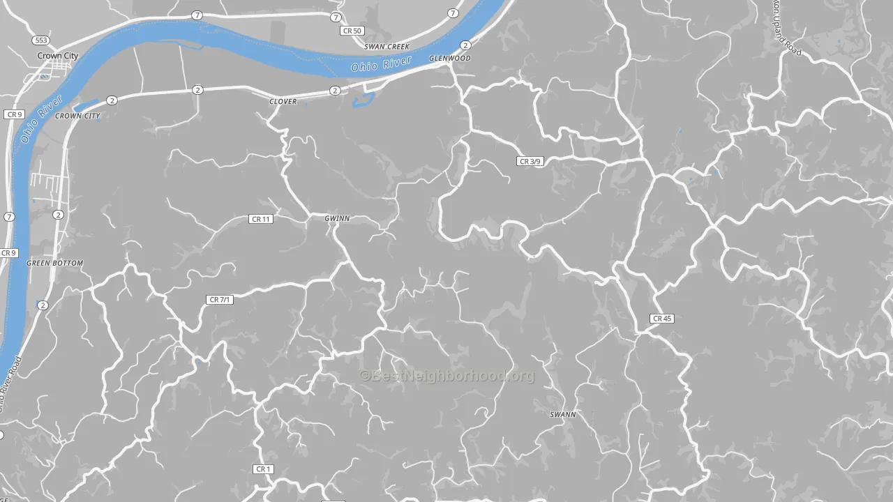 Transit Grade map of 25520, WV