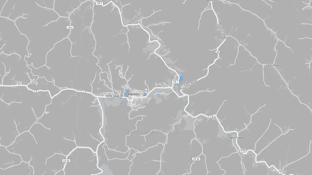 Transit Grade map of 25523, WV