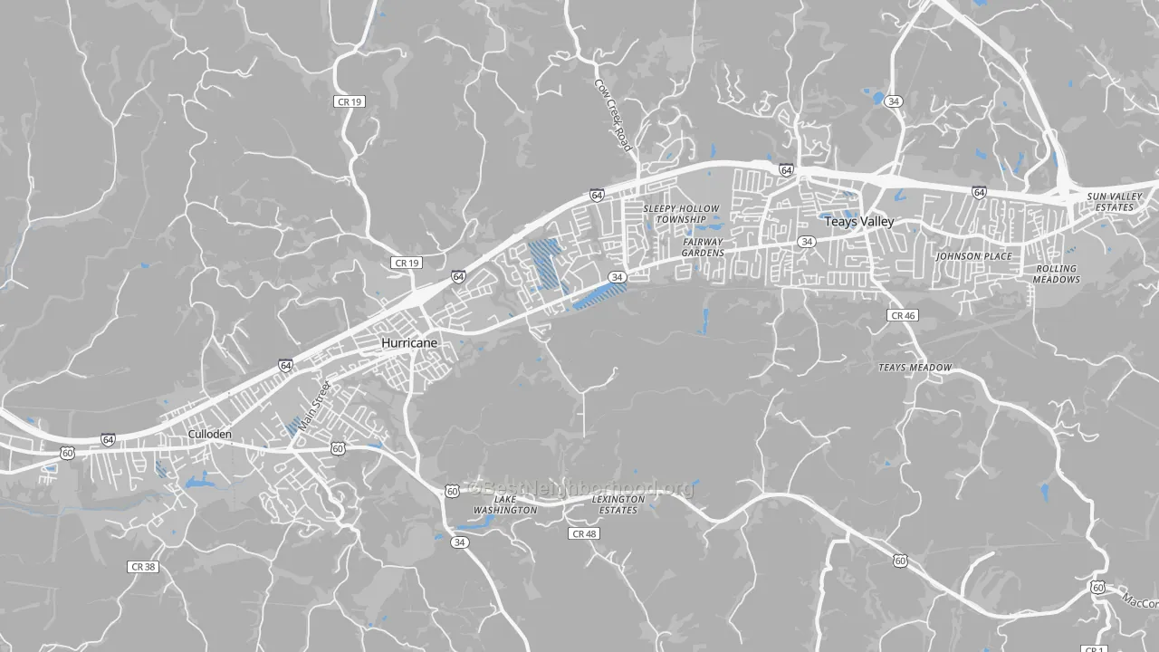 Transit Grade map of 25526, WV