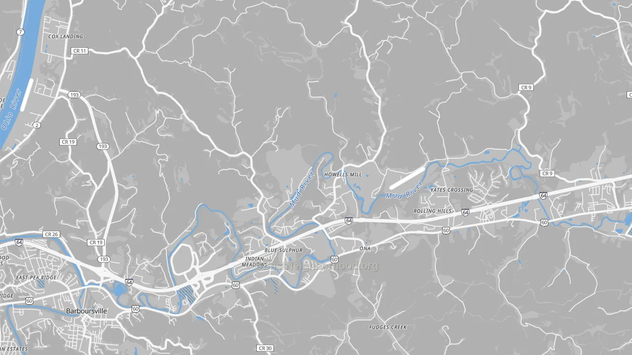 Transit Grade map of 25545, WV