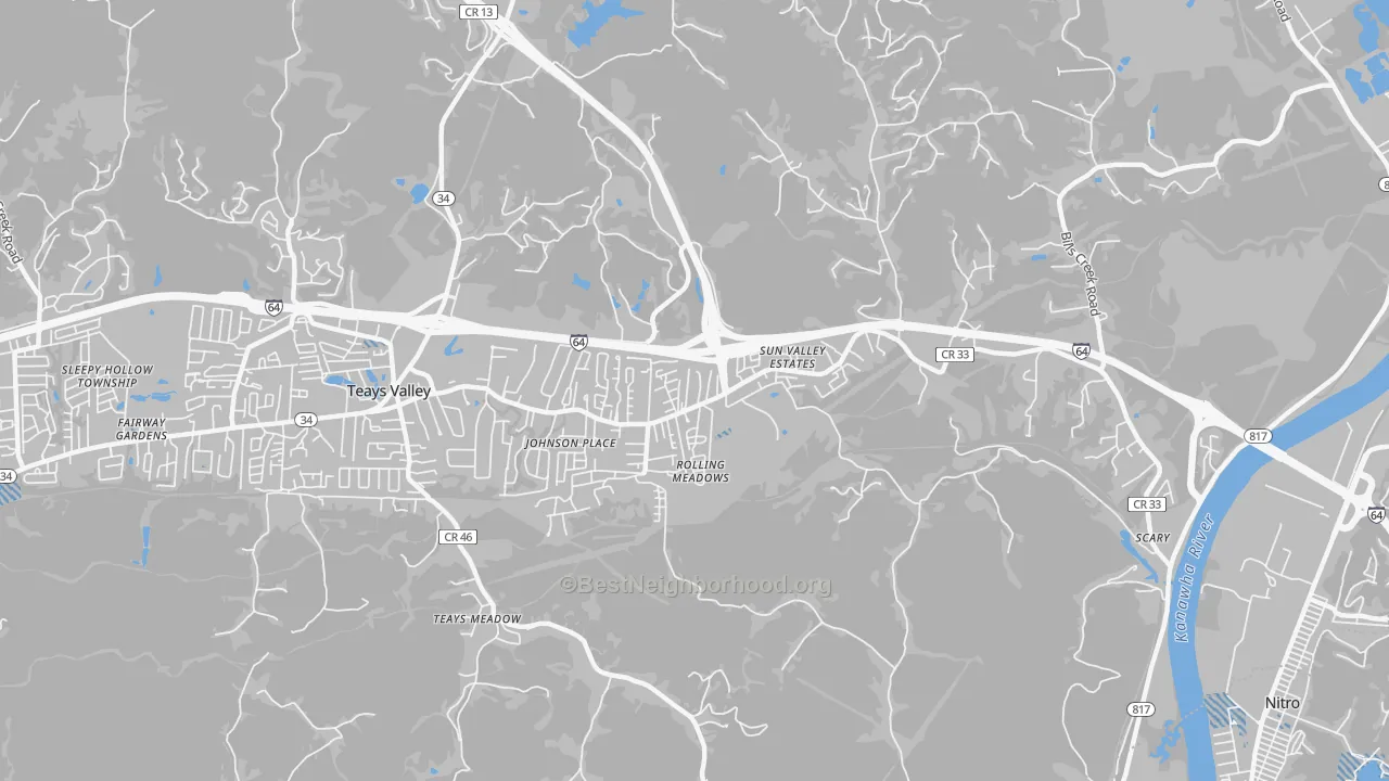 Transit Grade map of 25560, WV