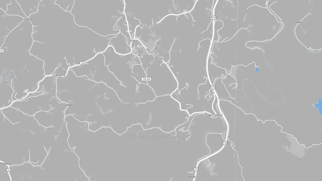 Transit Grade map of 25567, WV