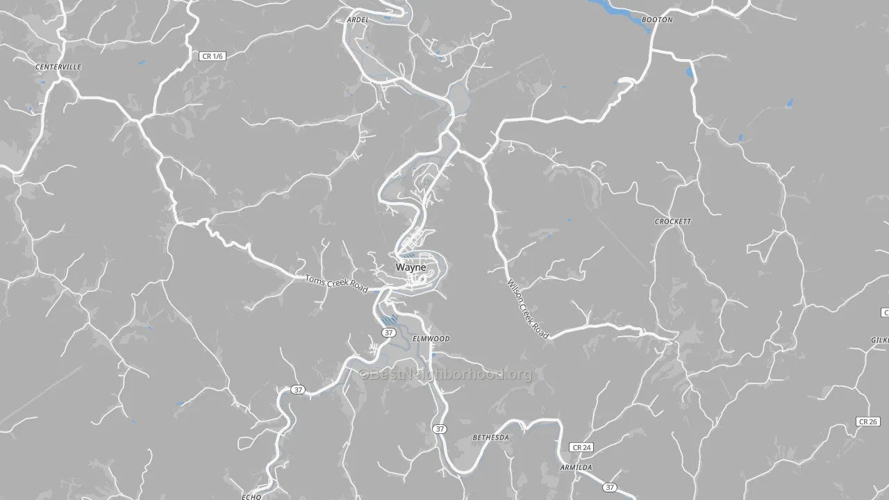 Transit Grade map of 25570, WV