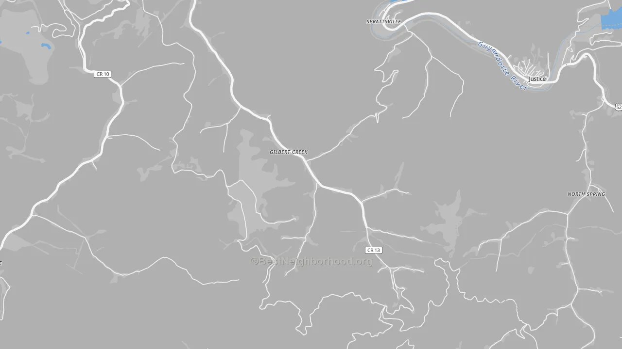 Transit Grade map of 25608, WV
