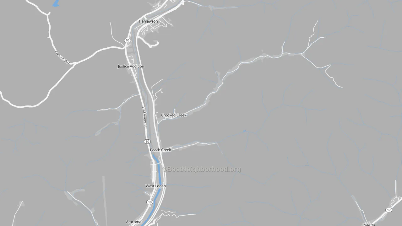 Transit Grade map of 25639, WV