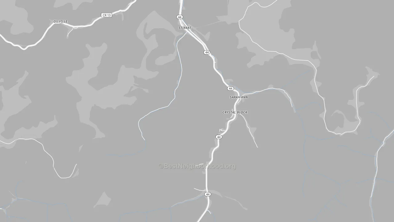 Transit Grade map of 25644, WV