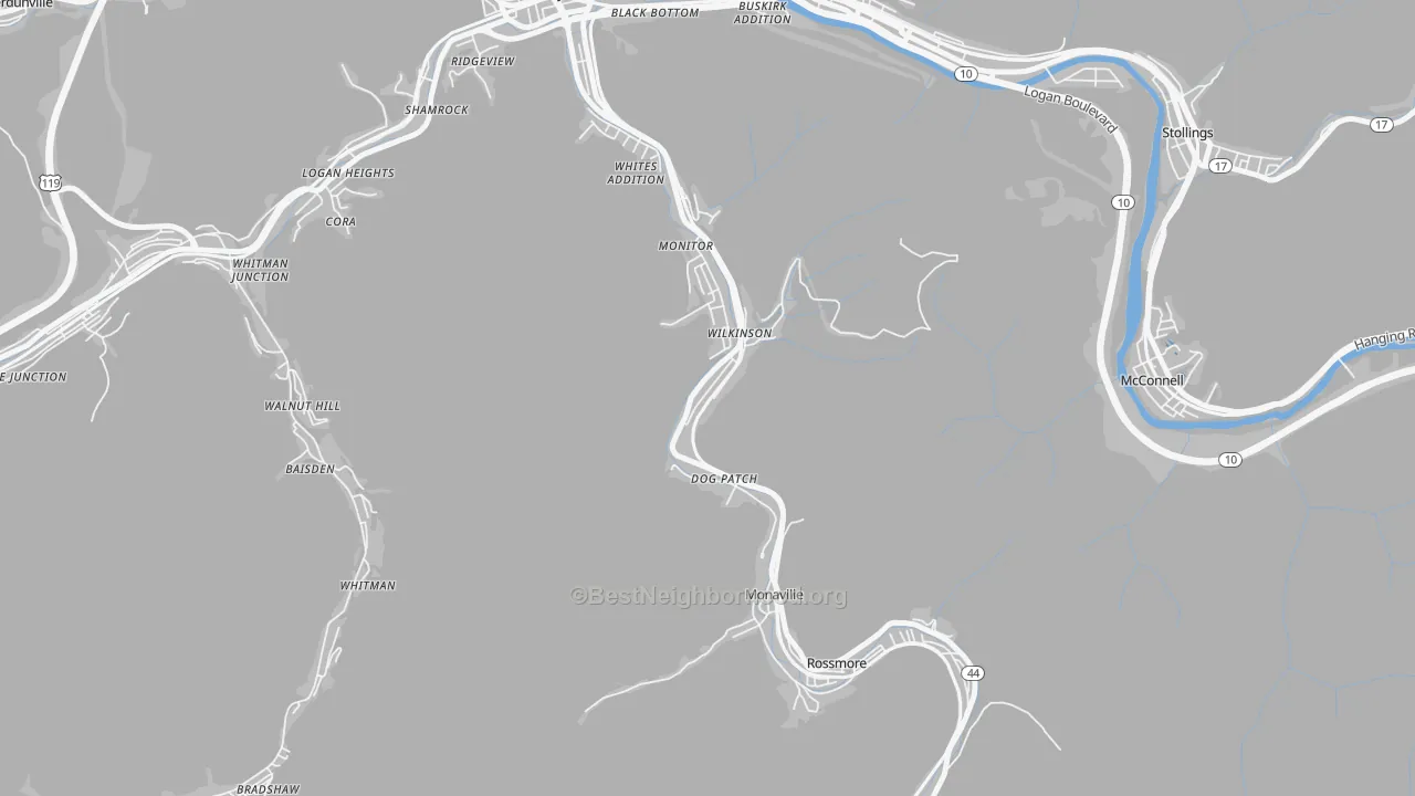 Transit Grade map of 25653, WV