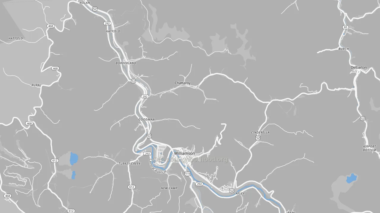 Transit Grade map of 25661, WV