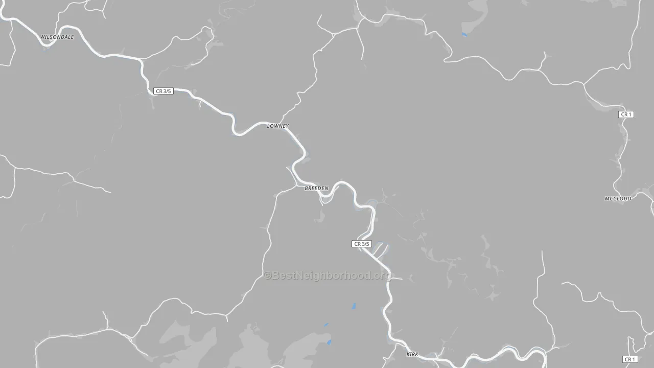 Transit Grade map of 25666, WV