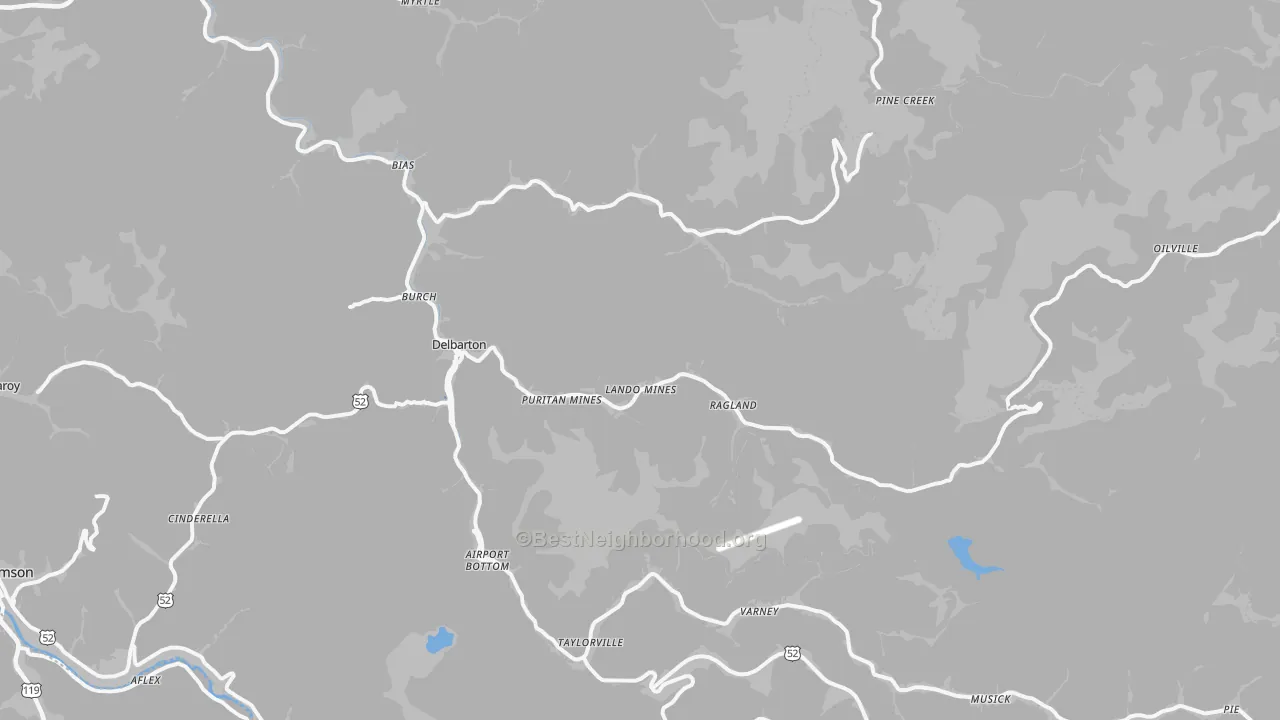 Transit Grade map of 25670, WV