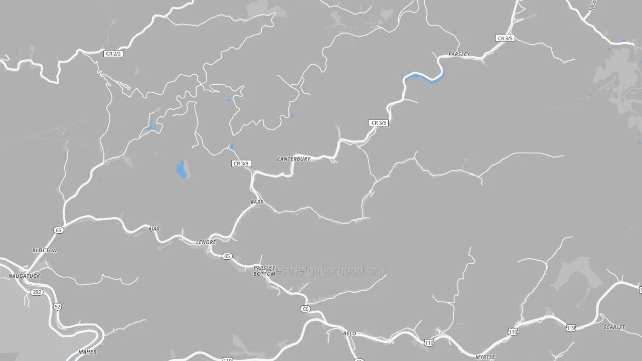 Transit Grade map of 25676, WV