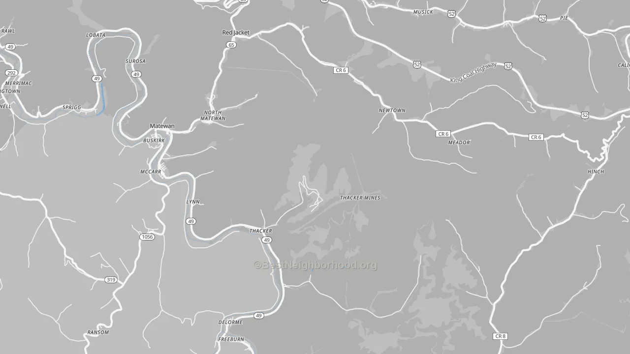 Transit Grade map of 25678, WV