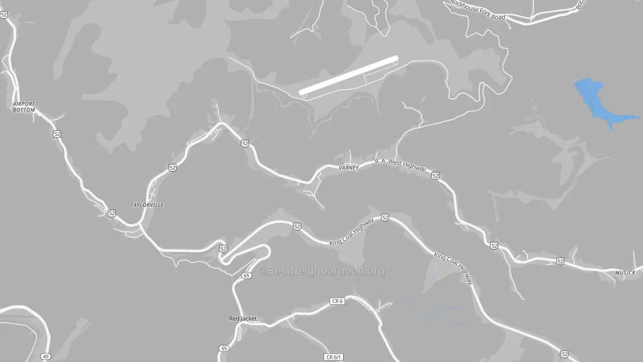 Transit Grade map of 25696, WV