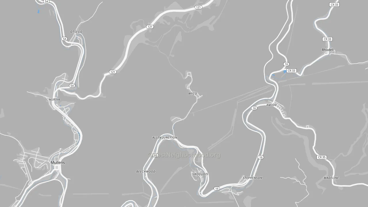 Transit Grade map of 25810, WV