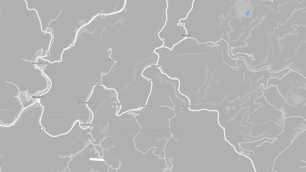 Transit Grade map of 25811, WV