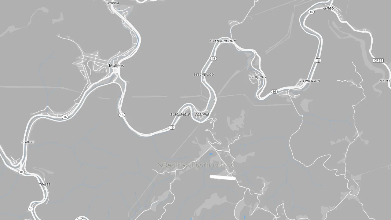 Transit Grade map of 25826, WV