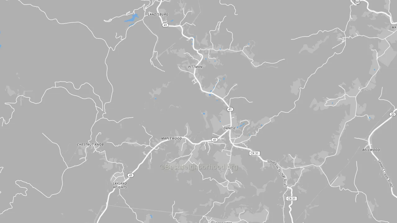 Transit Grade map of 25831, WV