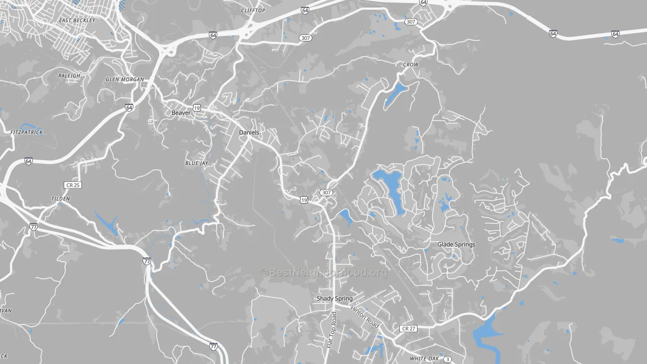 Transit Grade map of 25832, WV