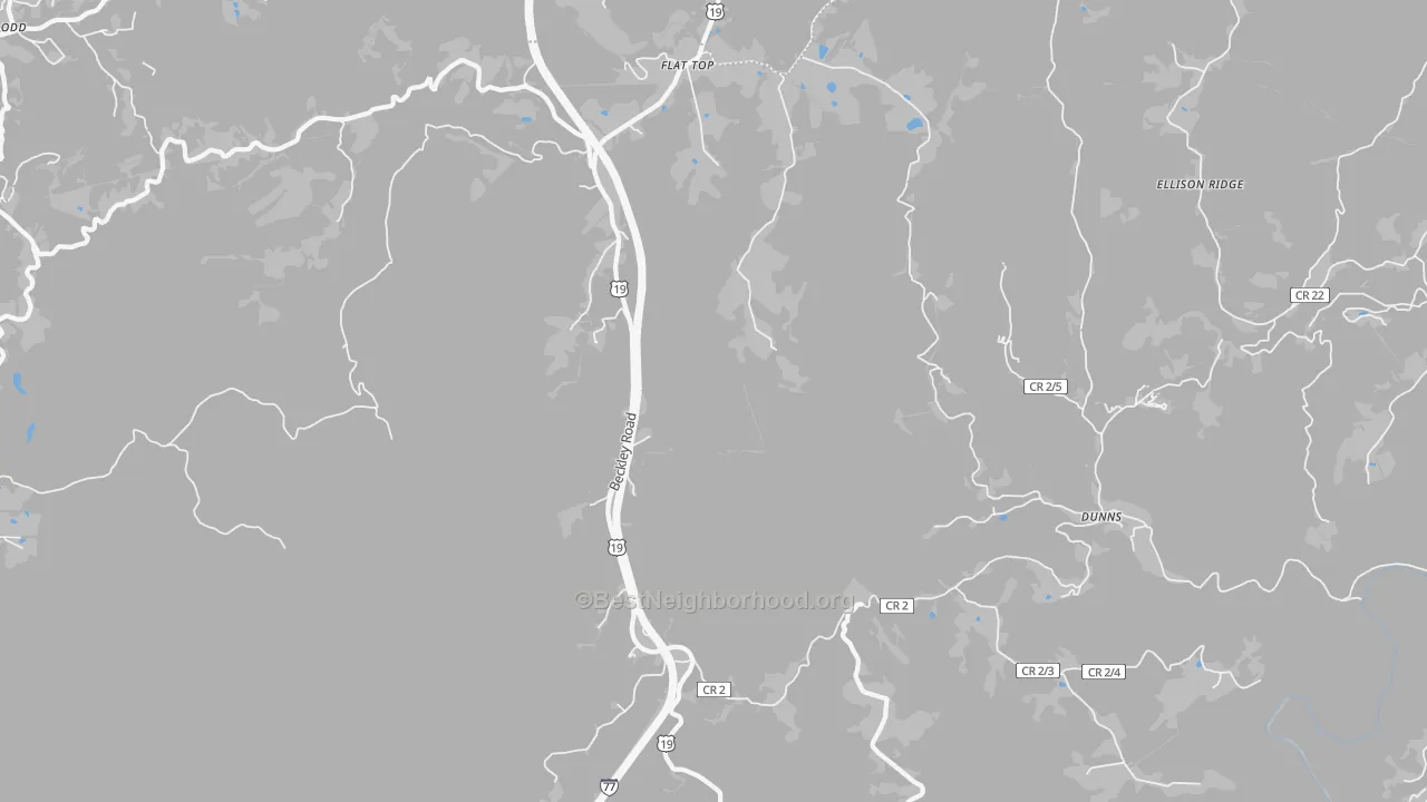 Transit Grade map of 25841, WV