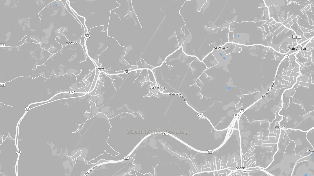 Transit Grade map of 25849, WV