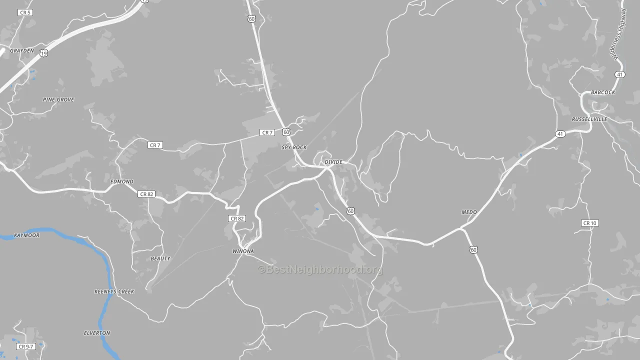 Transit Grade map of 25868, WV