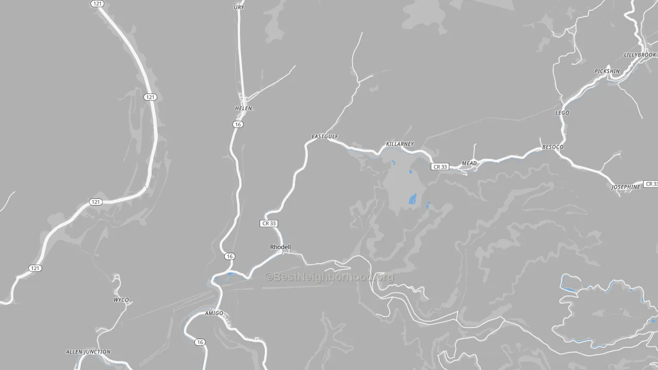 Transit Grade map of 25915, WV