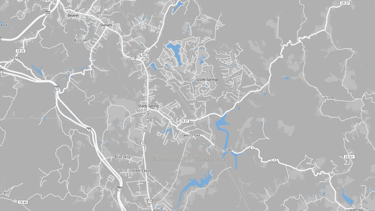 Transit Grade map of 25918, WV