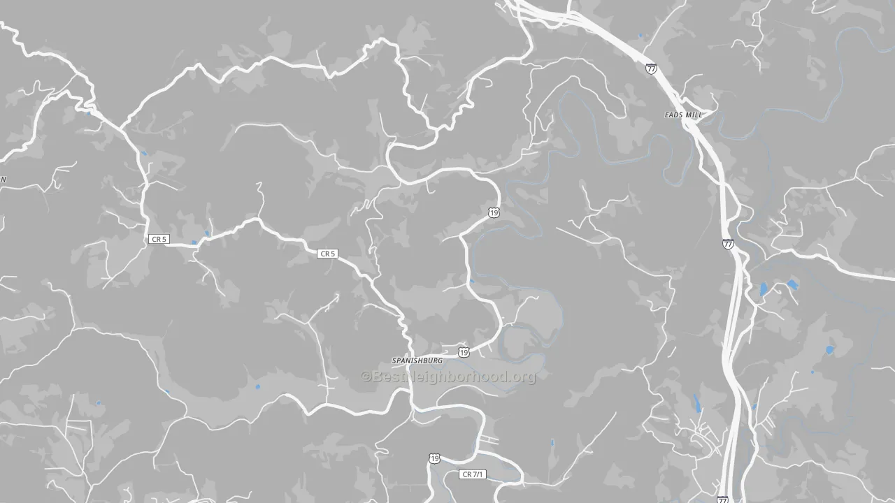 Transit Grade map of 25922, WV