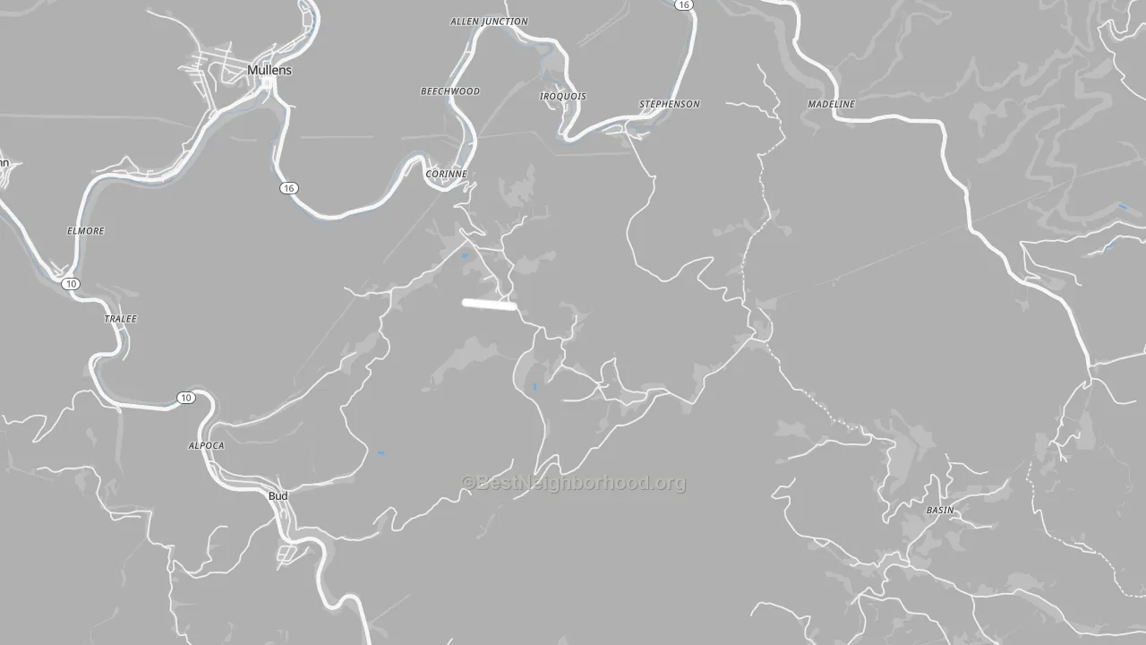 Transit Grade map of 25928, WV