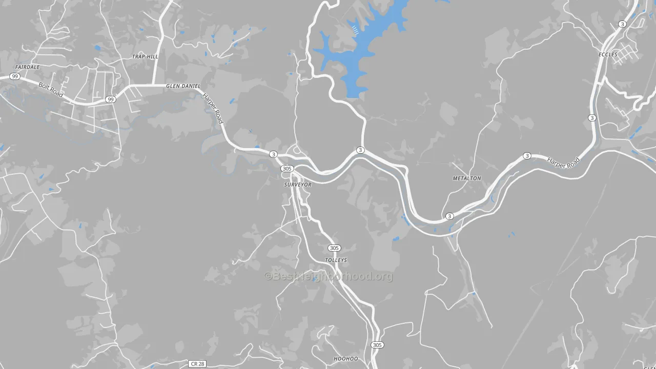 Transit Grade map of 25932, WV