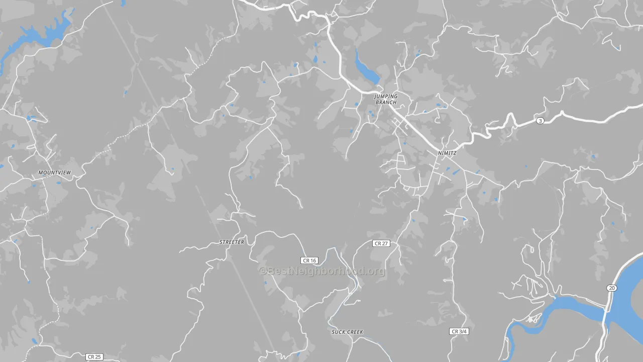 Transit Grade map of 25969, WV